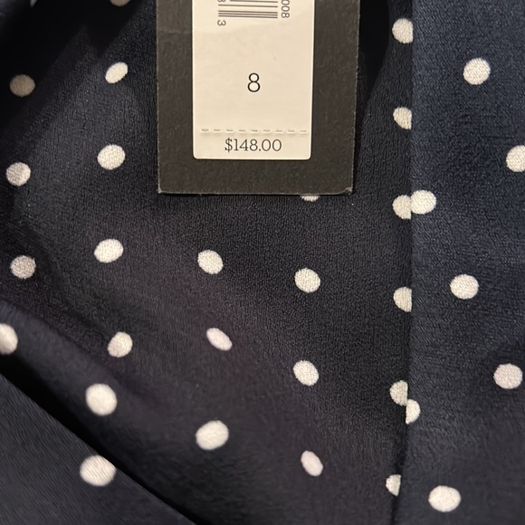 BANANA REPUBLIC NWT LUXURY SATIN FABRIC MIDNIGHT BLUE TWISTED BACK CUT OUT - Picture 6 of 6